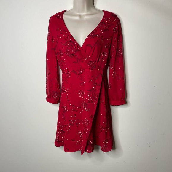 Madewell Hazelwood Wrap-Front Mini Dress in Windswept Floral size 2 - Picture 7 of 11